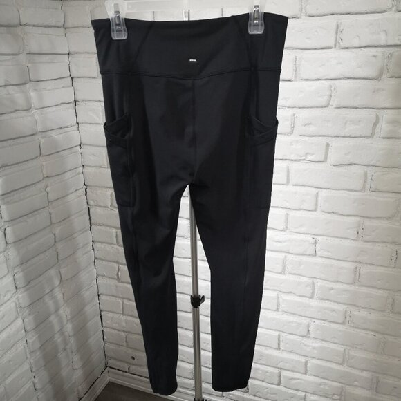 Prana Ladies Size Large Plain Black Ankle Length Exercise Leggings - Picture 2 of 6